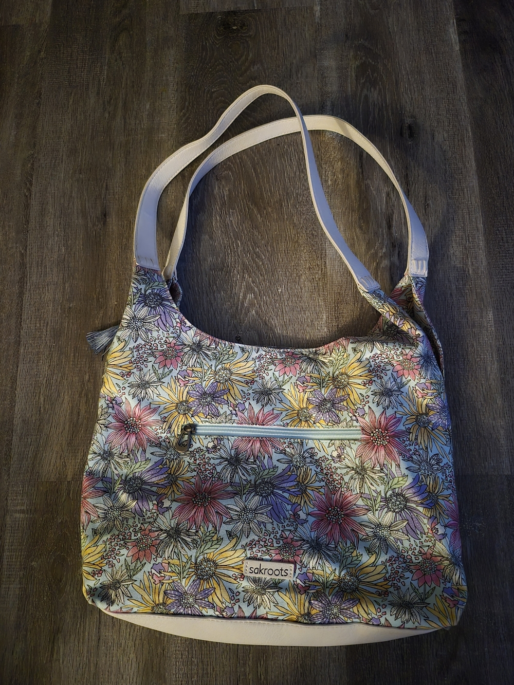 Sakroots Floral Shoulder Bag - Yellow, Pink, Purple, Blue